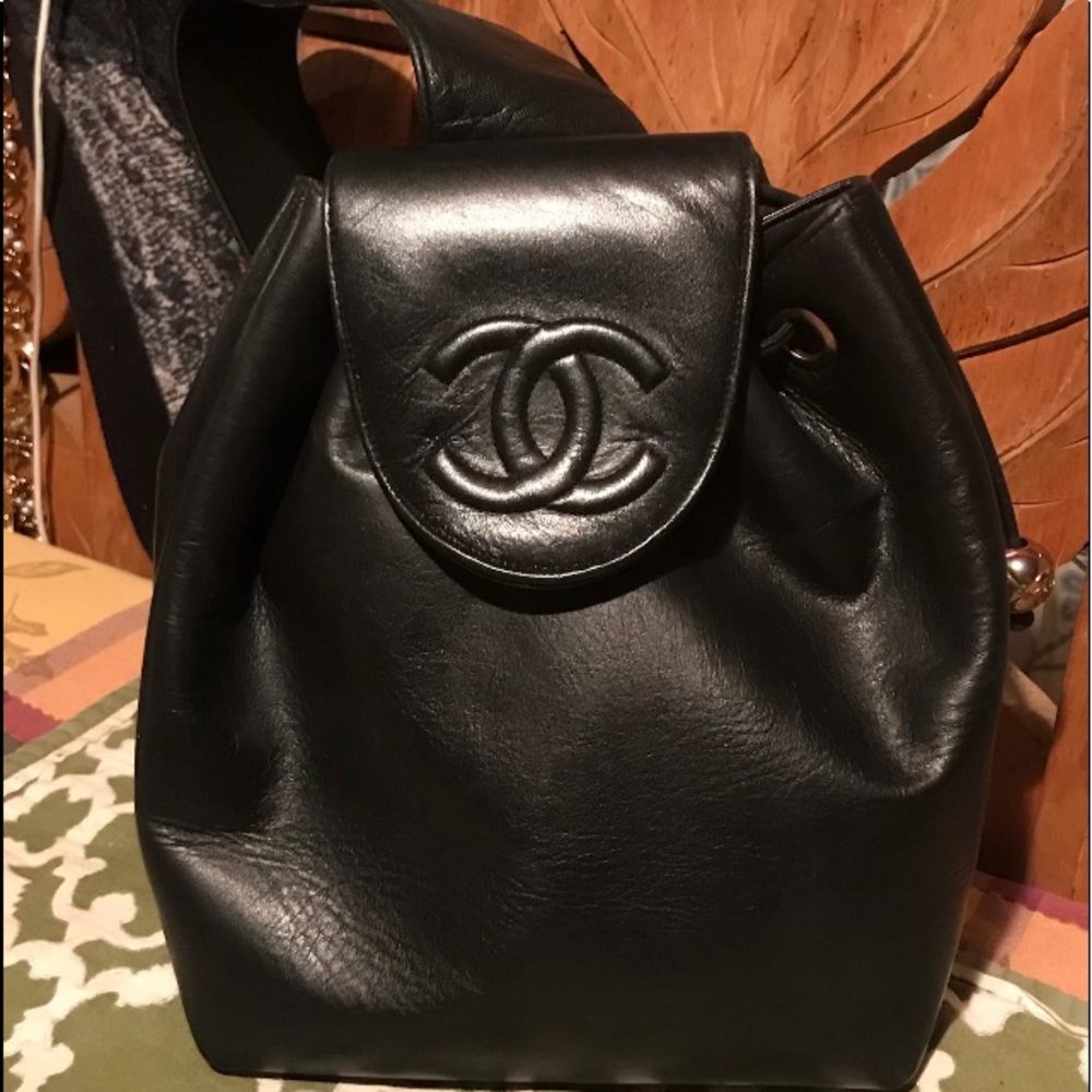 Vintage leather backpack